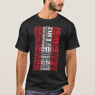 Oostenrijkse vlag Oostenrijkse rots Oostenrijkse v T-shirt