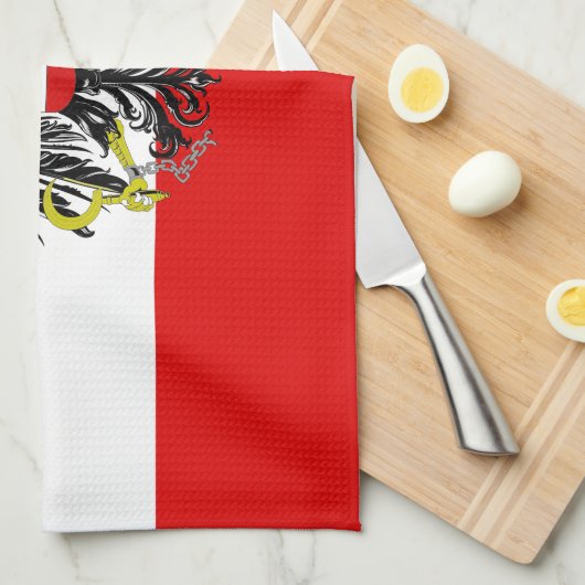 Oostenrijkse vlag theedoek (Quarter Fold)