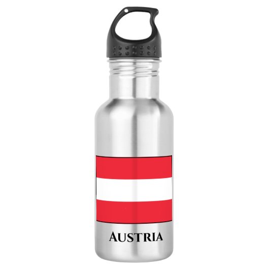 Oostenrijkse vlag waterfles  (Voorkant)