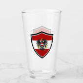 Oostenrijkse vlaggen glas (Voorkant)