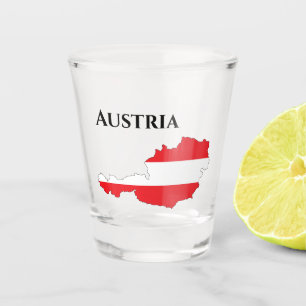 Oostenrijkse vlaggenkaart shot glas