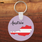 Oostenrijkse vlaggenkaart sleutelhanger (Voorkant)