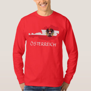 Oostenrijkse vlagkaart "Österreich" Lange T-Shirt
