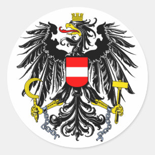 Oostenrijkse wapenschild ronde sticker