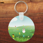 oostergras sleutelhanger (Voorkant)