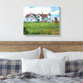 Oosterpunt Vuurtoren, MA verpakt Canvas Afdruk (Insitu (Slaapkamer))