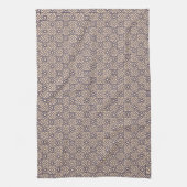 Oosters Blauw Beige Marokkaans Geometrisch Patroon Theedoek (Verticaal)