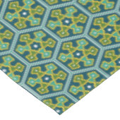 Oosters Blauw Geel Groen Ottomaans Turks Hexagon Tafelkleed (Gekanteld)