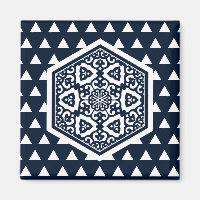 Oosters Blauw Ottomaans Turks Tracery Vector Kunst