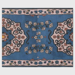 Oosters Blauw Turks Perzisch Patroon Cadeaupapier