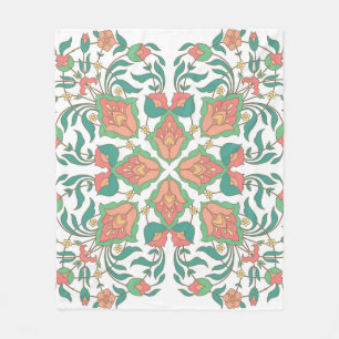 Oosters bloemenontwerp  fleece deken