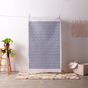 Oosters Delfts Blauw Koinobori Visschaal Patroon Stof