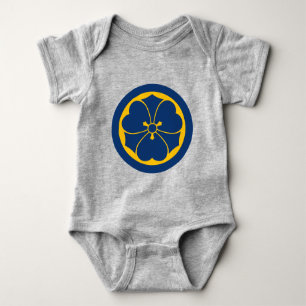 Oosters Geel Blauw Sakai Japan Mon Vector Kunst Romper