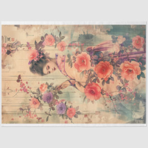 Oosters Geisha Water Kleur Tissuepapier