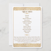 oosters minimalistisch herdenkingsprogramma kaart (Achterkant)