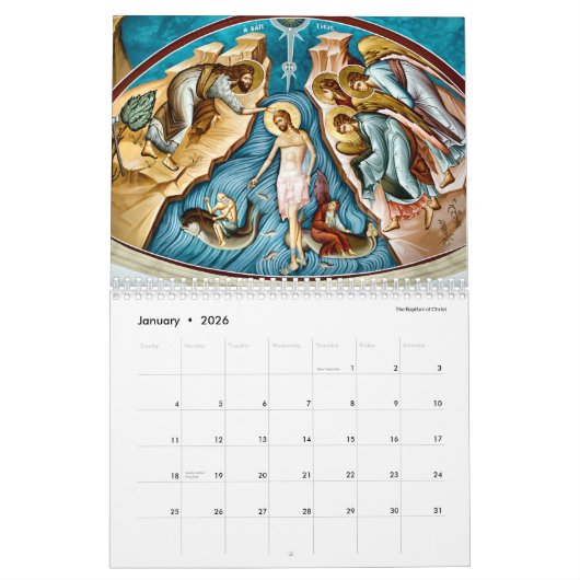 Oosters-orthodox Christelijk 2026 Kalender (Jan 2026)
