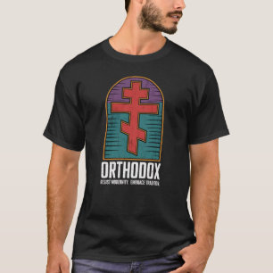 Oosters-Orthodox Kruis Weersta Moderniteit T-shirt