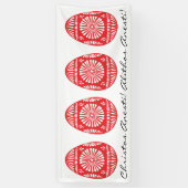 Oosters Orthodoxe Aangepaste Tekst Rood Paasei Spandoek (Verticaal)