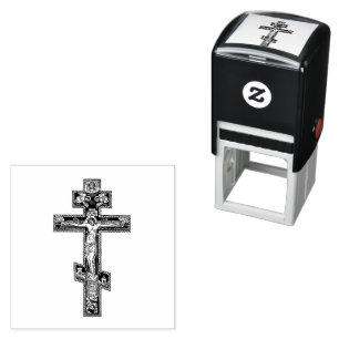 Oosters-Orthodoxe Byzantijnse icoon kruis Zelfinktende Stempel