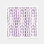 Oosters Paarse Witte Ayame Japan Bishamon Patroon Servet (Voorkant)