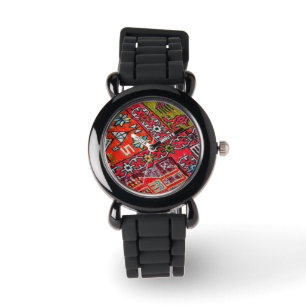 Oosters Persisch, Turks Patroon, Tapijt Horloge