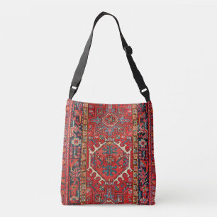 Oosters Perzisch, Turks Patroon, Tapijt, Rood Crossbody Tas