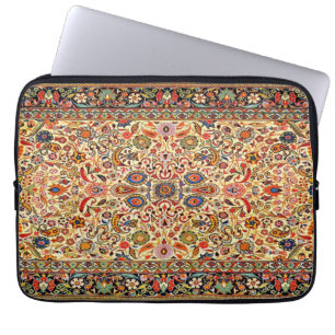 Oosters Perzisch Turks Tapijt Kleed Bloemmotief Laptop Sleeve