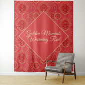 OOSTERS Rood Gouden Patroon - Tapestry Wandkleed (In situ)