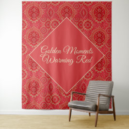 OOSTERS Rood Gouden Patroon - Tapestry Wandkleed