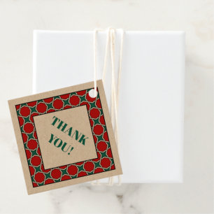 Oosters rood groen Arabisch Egypte geometrisch pat Bedankjes Labels
