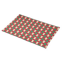 Oosters rood groen boog Stropdas geometrisch patro