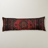 Oosters tapijt look in roos getint veld lichaamskussen (Achterkant)