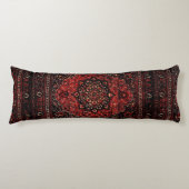 Oosters tapijt look in roos getint veld lichaamskussen (Voorkant)