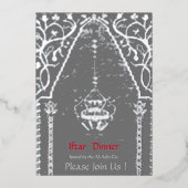 Oosters tapijt Moskee - iftar diner Folie Uitnodiging (Voorkant)