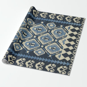Oosters Turks Pers Tapijt Blauw Cadeaupapier