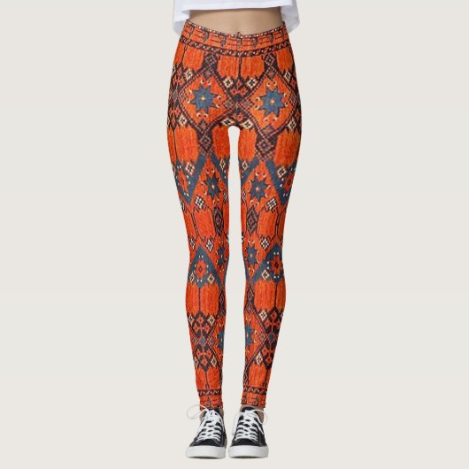 Oosters Turks Perzisch Patroon Leggings (Voorkant)