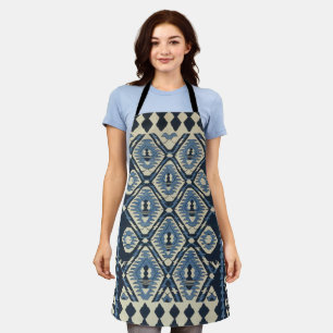 Oosters-Turks-Perzisch-Tapijt-Blauw Schort