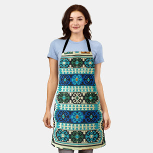 Oosters Turkse Perzische Tapijt Blauw Groen Schort
