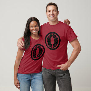 Oosters Zwart Nakagawa Japan Kamon Mon Art T-shirt