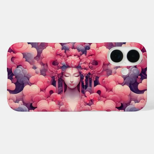 Oosterse abstracte dromerige Geisha roze wolken Case-Mate iPhone Case (Achterkant (horizontaal))