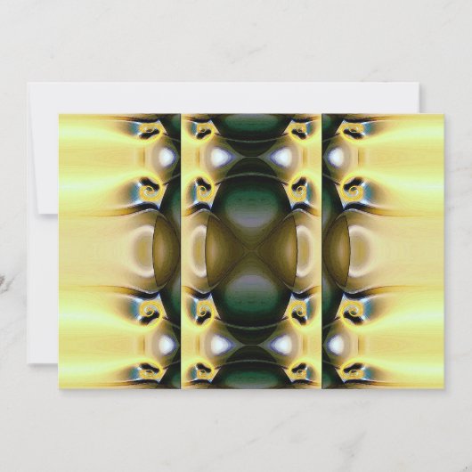 Oosterse Abstracte kunstuitnodigingen Kaart (Voorkant)