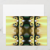 Oosterse Abstracte kunstuitnodigingen Kaart (Voorkant / Achterkant)