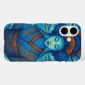 Oosterse abstracte schoonheid Geisha Maiko blauwe  Case-Mate iPhone Case (Achterkant (horizontaal))