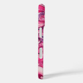 Oosterse abstracte symmetrische Geisha roze bloeme Case-Mate iPhone Case (Achterkant / Rechts)