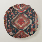 oosterse Antiek Perzische Karbistaanse tapijt Rond Kussen (Achterkant)