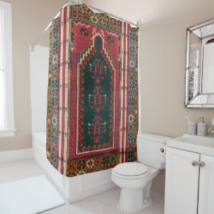 Oosterse Antieke Kilim Vloerkleed Douchegordijn