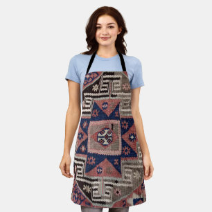 Oosterse Antieke Rode Kilim Vloerkleed Schort