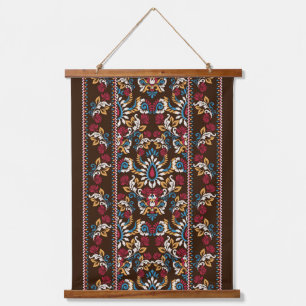 Oosterse  Arabesque Ikat Floral Pattern Hangend Wandkleed