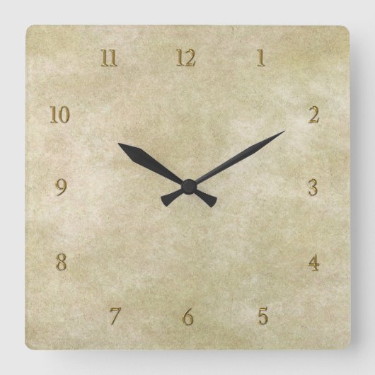  oosterse bamboe 1 vierkante klok (Voorkant)