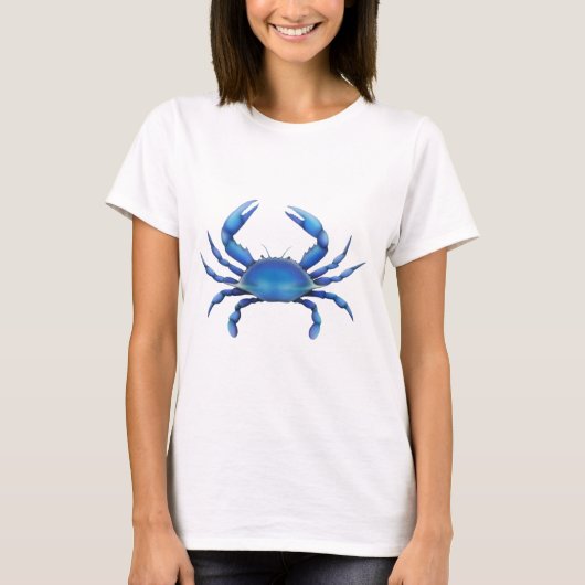 Oosterse blauwe krab t-shirt (Voorkant)